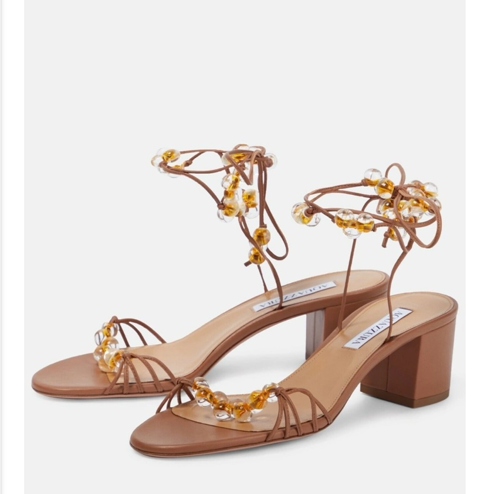 Aquazzura Very Maui Leather Sandals
